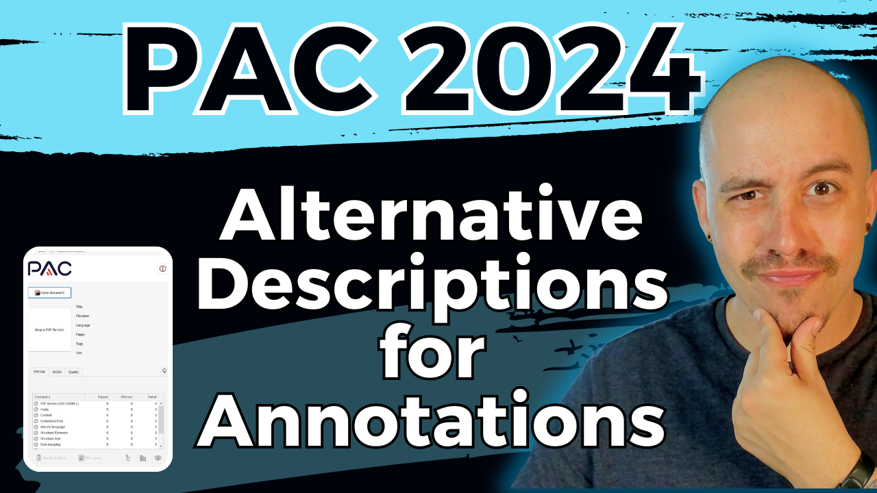 How to fix alternative descriptions for annotations error in PAC 2024 too.