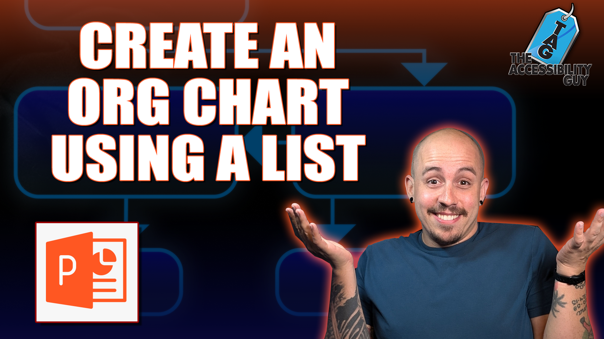 How to create an organizational chart using a list in PPT